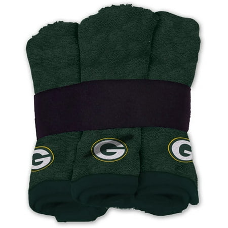 NFL Wash Cloth Set, 6pk, Green Bay Packers