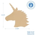 thumbnail image 3 of Unicorn Wood Cutouts 13-1/4-inch, Pack of 5 Unfinished Wood Crafts Blank, Wooden Shapes for Crafts & Party Decor, by Woodpeckers, 3 of 5