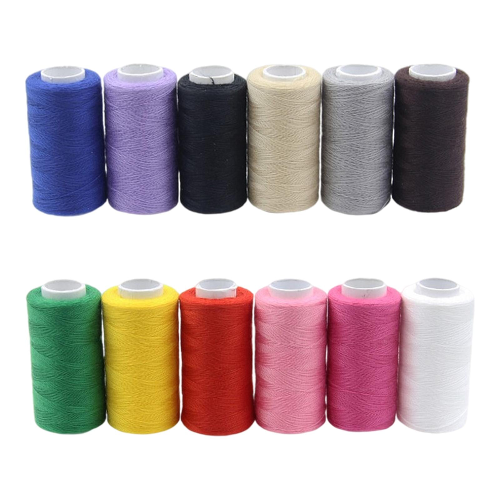 Sewing Threads Kits, 12 Colors Polyester 383 Yards Per Spools for Sewing &  Embroidery Machine 