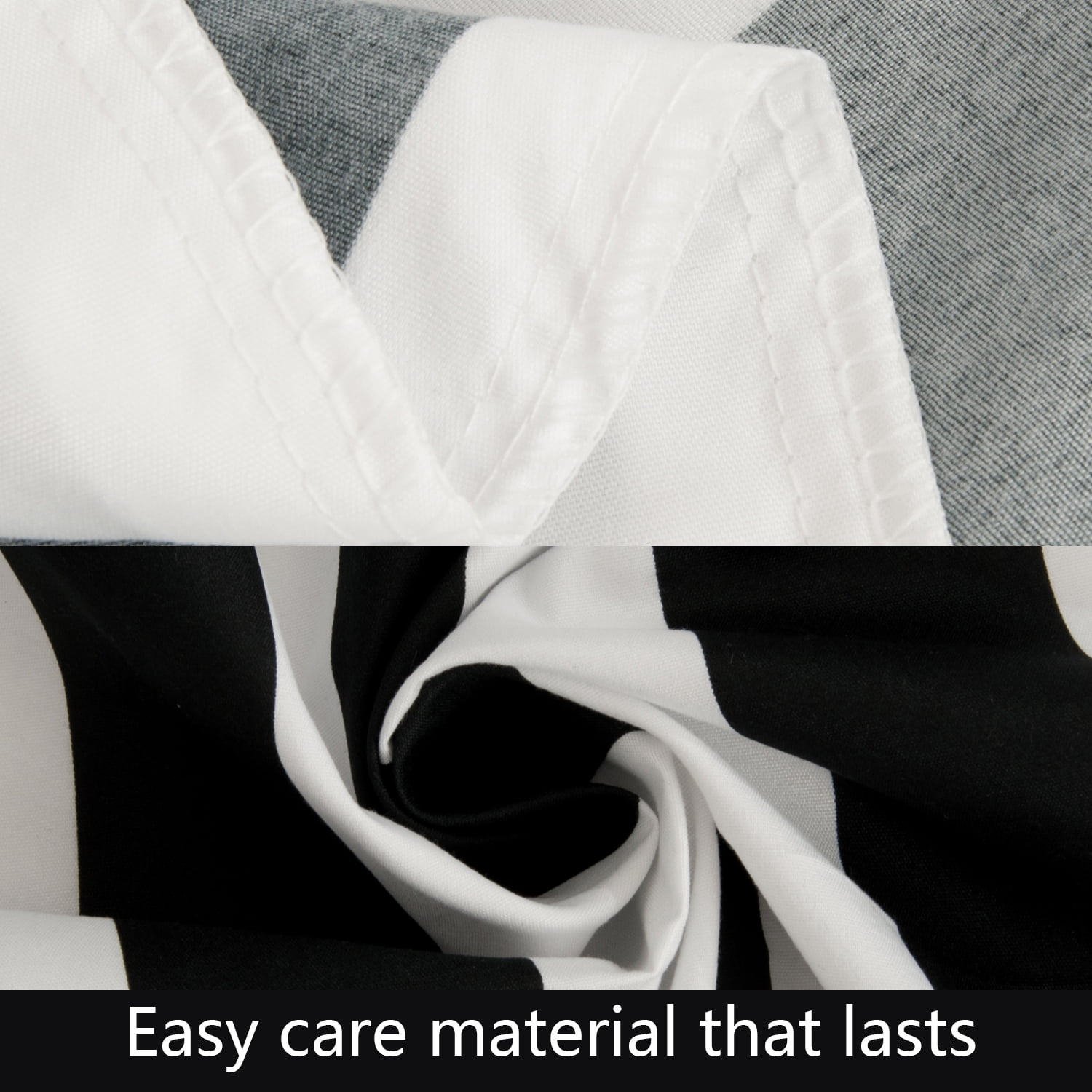 Ntbay 3-Piece Microfiber Toddler Sheet Set, Soft and Breathable Toddler Bedding Set, Include Crib Fitted Sheet Flat Sheet and Envelope Pillowcase, Black Stripe