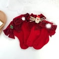 thumbnail image 4 of YESIMOLA Toddler Fuzzy Christmas Socks Toddler Bows Socks Children Socks Christmas Cartoon Glittering Bow Knitting Toddler Wool Socks Toddler Princess Socks,A 3-5 Years, 4 of 6