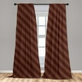 thumbnail image 5 of Ambesonne Retro Curtains, Nostalgic Polka Dots Funk, Pair of 28"x95", Dark Brown Vermilion, 5 of 5