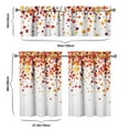 thumbnail image 6 of Fall Kitchen Curtains 36 Inch Short - 3 Panel Set, Autumn Harvest Print, Rod Pocket Window Treatment for Thanksgiving, Farmhouse, Cafe, Living Room - Machine Washable, 6 of 6