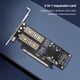 thumbnail image 3 of Tarjeta De Expansión M2 Nvme Ssd Ngff A Pcie 4X 1 2 Adaptador de tarjeta 3 en M. NGFF a PCIe X4 de escritorio M+BKey MSATA (con deflector 4U), 3 of 5