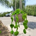 thumbnail image 2 of Hand Crocheted Wool Potted Plant Car Hanging - Creative Rearview Pendant, for Decoration & Gifting, 2 of 6