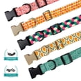 thumbnail image 5 of Rychif Cute Dog Collar, Blue Zebra Stripe Pattern, Soft Nylon Pet Collars for Medium Large Dogs, L, 5 of 5