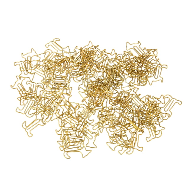 Paper Clip, 100 Pcs Cute Dog Shape Metal Paper Clips Portable And Durable Paperclips Lightweight Bookmarks For Home School And Office Use
