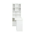 thumbnail image 7 of L Shaped Computer Desk, L Shape Table with Drawers Bookshelf, Gaming Desk Corner Desk Home Office Desk Table for Work Study Writing Gaming, White, 7 of 7