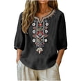 thumbnail image 2 of Plus Size Womens Short Sleeve Shirts Casual Print Short Sleeve Plus Size T-Shirt Top Blouse, 2 of 8