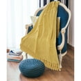 thumbnail image 7 of Laddha Home Designs Solid Yellow Diamond Tufted Throw Blanket with Fringes 50" x 60", 7 of 7