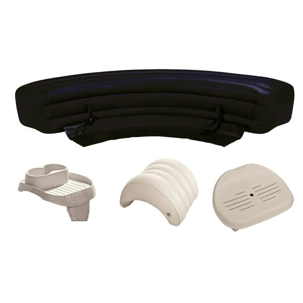 Intex PureSpa Hot Tub Accessories Package Headrest, Bench, Seat, and