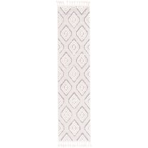 Rugs.com Cherokee Collection Rug – 8 Ft Runner Ivory High Rug Perfect For Hallways, Entryways