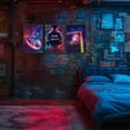 thumbnail image 4 of Cool Football Canvas Wall Art Football Sports Inspirational Paintings Pictures Wall Neon Boys Poster Printing Artwork for Boy-Room Game Room Bedroom Football Lovers Living Home Decoration, 4 of 6