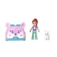 thumbnail image 3 of Polly Pocket Bunny Rabbit Vehicle Set, Micro Doll with Themed Die-cast Car & Pet Bunny Figure, 3 of 5