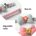thumbnail image 2 of Feelers Cat Collar with Bow & Bell, Flower Embroidery Decoration Collars, 1 Pack, Blue, 2 of 4