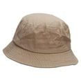 thumbnail image 3 of Fishing on Boat Unisex Multipurpose Crushable Cotton Twill Bucket Hat - Khaki L, 3 of 5