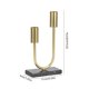 thumbnail image 3 of Candelabro De Metal, Portavelas Para 2 Velas Cónicas, Centro De Mesa De Hierro Para Bodas, Repisa De Chimenea, Decoración Del Hogar, Diseño Clásico, 3 of 6