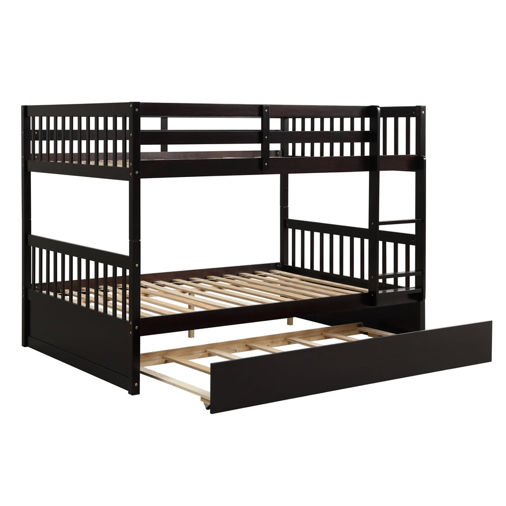 Full over Full Bunk Bed, SEGMART Upgraded Solid Wood Full Bunk Bed with