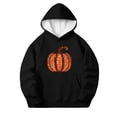 thumbnail image 2 of MKOSPLRT 3-14 Years Girls' Halloween Hoodie Kids Halloween Light Fleece Sweatshirts Spooky Season Graphic Pullover Tops with Pocket, 2 of 10