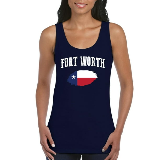 Mom's Favorite - Womens Fort Worth Texas Flag Tank Top - Walmart.com ...