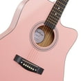 thumbnail image 2 of Ashthorpe 41-Inch Beginner Acoustic Guitar Starter Package, Pink, 2 of 6
