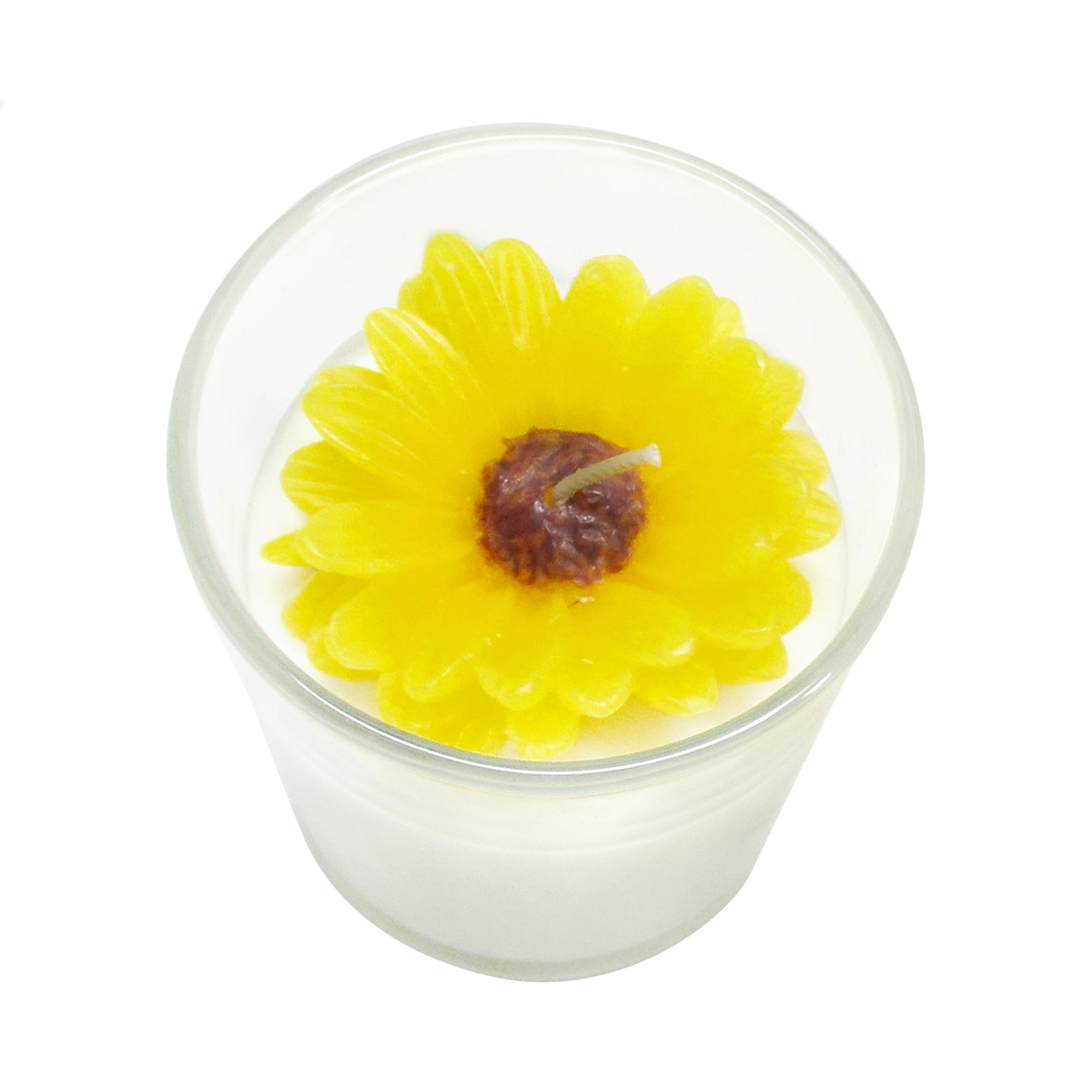 7oz Bougie parfumée au fleur en verre - Fleur D’Ananas