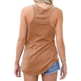 thumbnail image 4 of Summer Women's V Neck Sleeveless Tank Tops Workout Yoga Loose Lightweight Flowy Tee Shirts with Pocket, 4 of 5