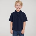 thumbnail image 6 of NIEWTR Toddler Boys Polo Shirt Lightweight Short Sleeve Polo for Running Playground and Outdoor Play（Navy,3-4 Years), 6 of 8