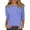 Blue, variant on Seductiva Women's Classic-Fit 3/4 Sleeve 3/4 Length Sleeve Women Tops Casual Loose Fit Crew Neck T Shirts Cute Solid Three Quarter Length Tunic Tops Tees Slim Fit Blouses Tops Loose Tees