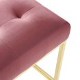 thumbnail image 5 of Modway Privy Gold Stainless Steel Performance Velvet Bar Stool in Gold Dusty Rose, 5 of 8