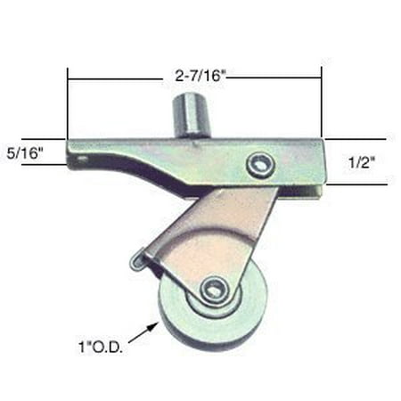 C R Laurence 1 Inch Steel Center Groove Sliding Screen Door Bottom Roller With Top Adjustment For Bay Mill Doors Pack Canada Adjustment For Bay Mill Doors, Sliding Screen Door Bottom Roller