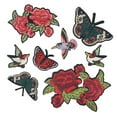 thumbnail image 2 of 8 Piezas Apliques de Tela Bordado Soledad Diseño de Mariposa, 2 of 6