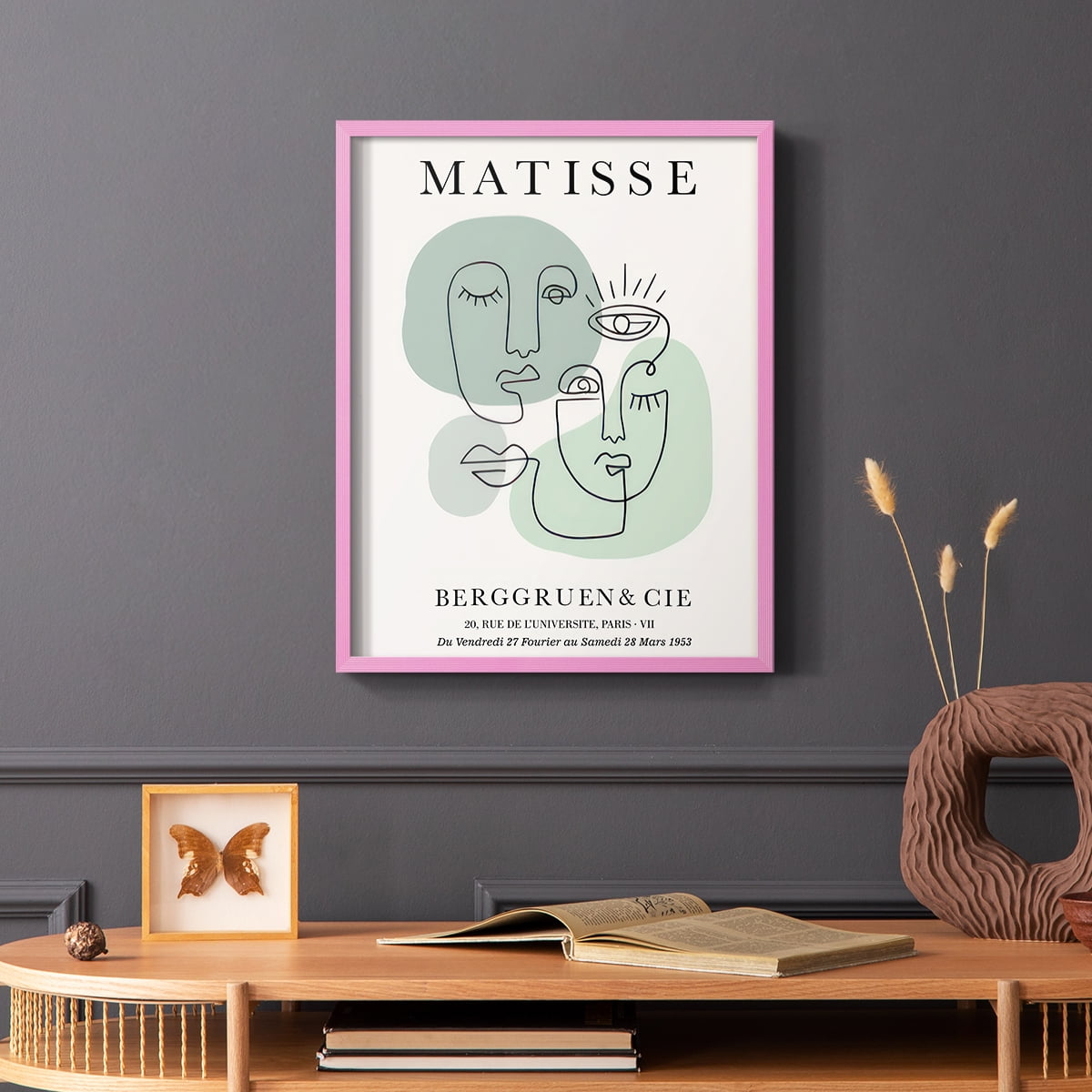 Matisse CLXXIX Framed Print in Pink Solid Wood 8 x 10 Framed Print