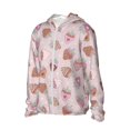 thumbnail image 2 of Daiia Strawberry Cake UPF 50+ Sun Protection Hoodie Jacket Lightweight Long Sleeve Sun Shirt for Women Men with Pocket Hiking Outdoor-Medium, 2 of 9