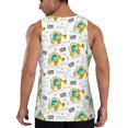 thumbnail image 3 of Easygdp Dinosaur on Excavator Men's Tank Top, Sleeveless Muscle T Shirts, Breathable, Quick-Dry, Loose for Gym, Running, Fitness - Small, 3 of 9