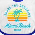 thumbnail image 4 of Inktastic Summer Enjoy the Sunshine Miami Beach Florida in Blue Boys or Girls Baby Bib, 4 of 4