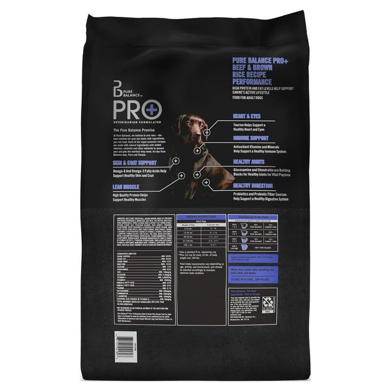 Pure Balance Pro Performance Beef Brown Rice Recipe Dry Dog