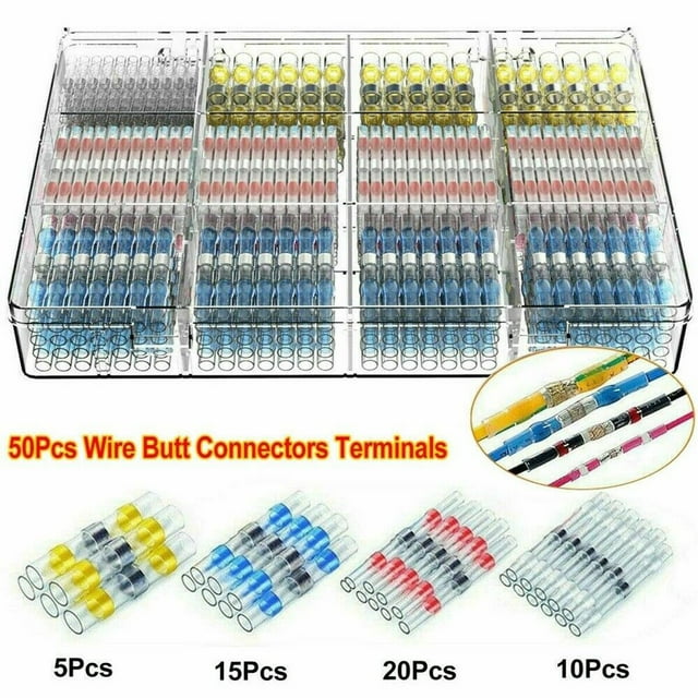 MYG 50/800Pcs Solder Seal Sleeve Heat Shrink Wire Connectors Terminals Waterproof