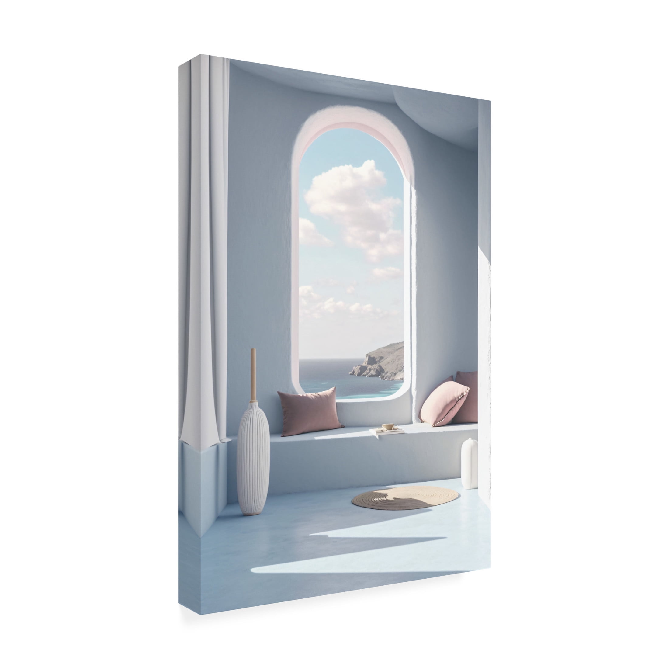 Canvas Wall Art - Ray Heere 'Architectural Photography Balconies 8' Wall Art for Living Room, Bedroom, or Office Décor by Trademark Fine Art - 16 x 24 Inches