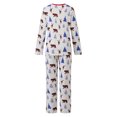 thumbnail image 2 of Argulvti Family Matching Christmas Pajama Set, Reindeer Tree Print Long Sleeve Tops and Long Pants Sleepwear Outfits, 2 of 9