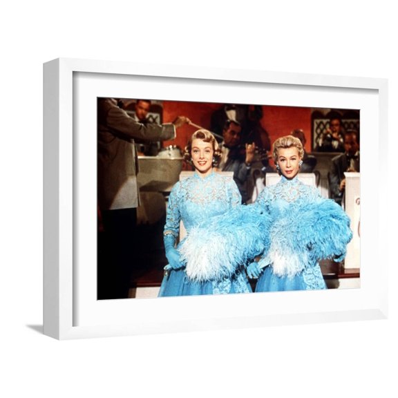 Art.com White Christmas, Rosemary Clooney, Vera-Ellen, 1954 Photo, White Frame Wall Art, 23" x 17"