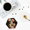 thumbnail image 5 of Disketp Sushi Funny Coasters,4 Pcs Leather Coasters With Holder, Perfect Housewarming Hostess Gifts,Protect Furniture From Water Marks Scratch, 5 of 9