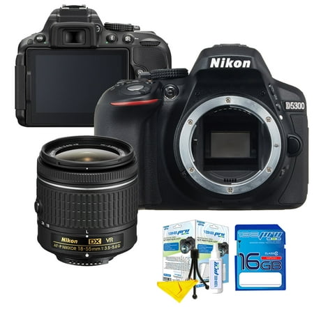 Nikon D5300 DSLR Camera with Nikon AF-P DX NIKKOR 18-55mm f/3.5-5.6G VR