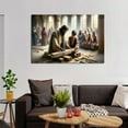 thumbnail image 6 of The Carpenter of Nazareth Jesus Teaching A Child Carpentry Canvas Art Poster and Wall Art Picture Print Modern Family bedroom Decor Posters 24x36inch(60x90cm), 6 of 6