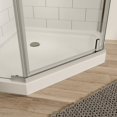 thumbnail image 5 of 36" W x 72" H Neo-Angle Frameless Shower Door,Corner Shower Enclosure 304 Stainless Steel Handle,Pivot Shower Door with 1/4 in(6mm) Thick Tempered Clear Glass (Shower Base Not Included) Chrome, 5 of 7