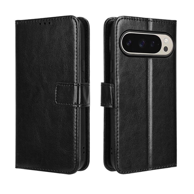 Funda tipo libro para Google Pixel 9 5G, cartera todo‑en‑uno, funda multifuncional con tarjetero y correa de muñeca desmontable