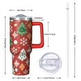 thumbnail image 2 of 40oz Xmas Cup with Handle and Straw, Snowman Stainless Steel Insulated Tumbler Holiday Gift, 2 of 4
