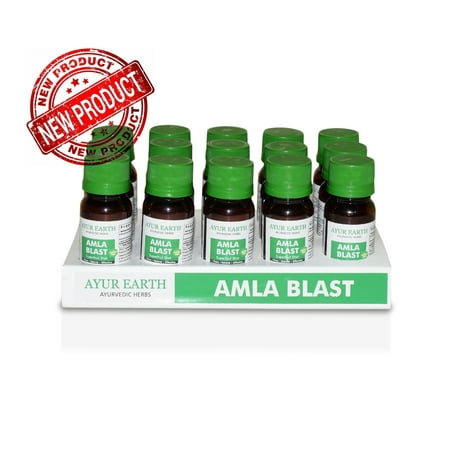 Amla Superfood Shot - AYUR EARTH - Ayurvedic Hair, Skin, Nail Health - Boost Immune System - Amla Powder Replacement - Indian Gooseberry (Alma Fruit) Organic Powdered Extract - Source of Vitamin