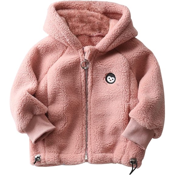 YOUI-GIFTS Toddler Kids Fleece Jacket Winter Warm Coat Zipper Long Sleeve Outerwear