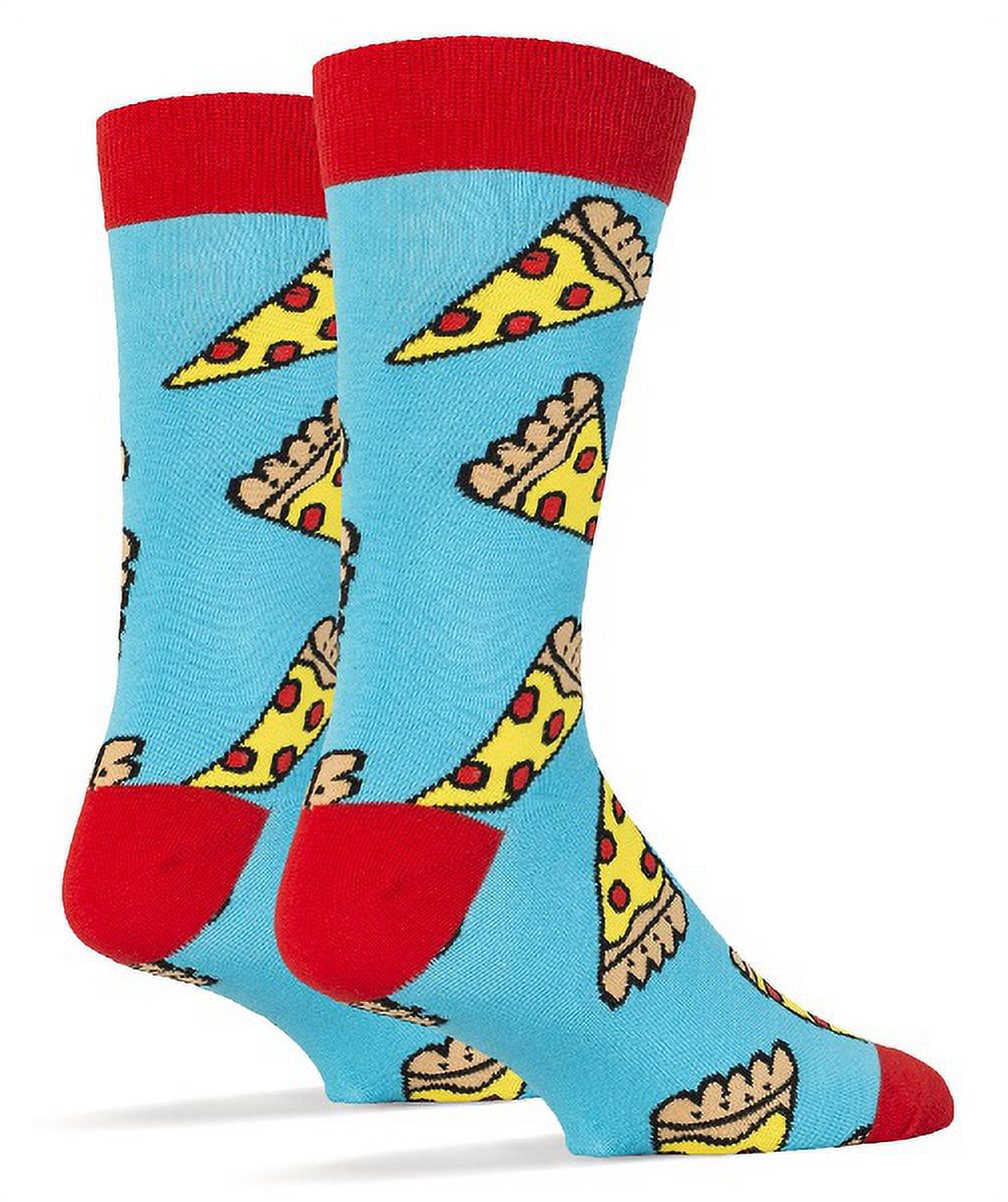 Oooh Yeah! Socks, Mens Cotton Crew Sock (Pizza Party) - image 2 of 3